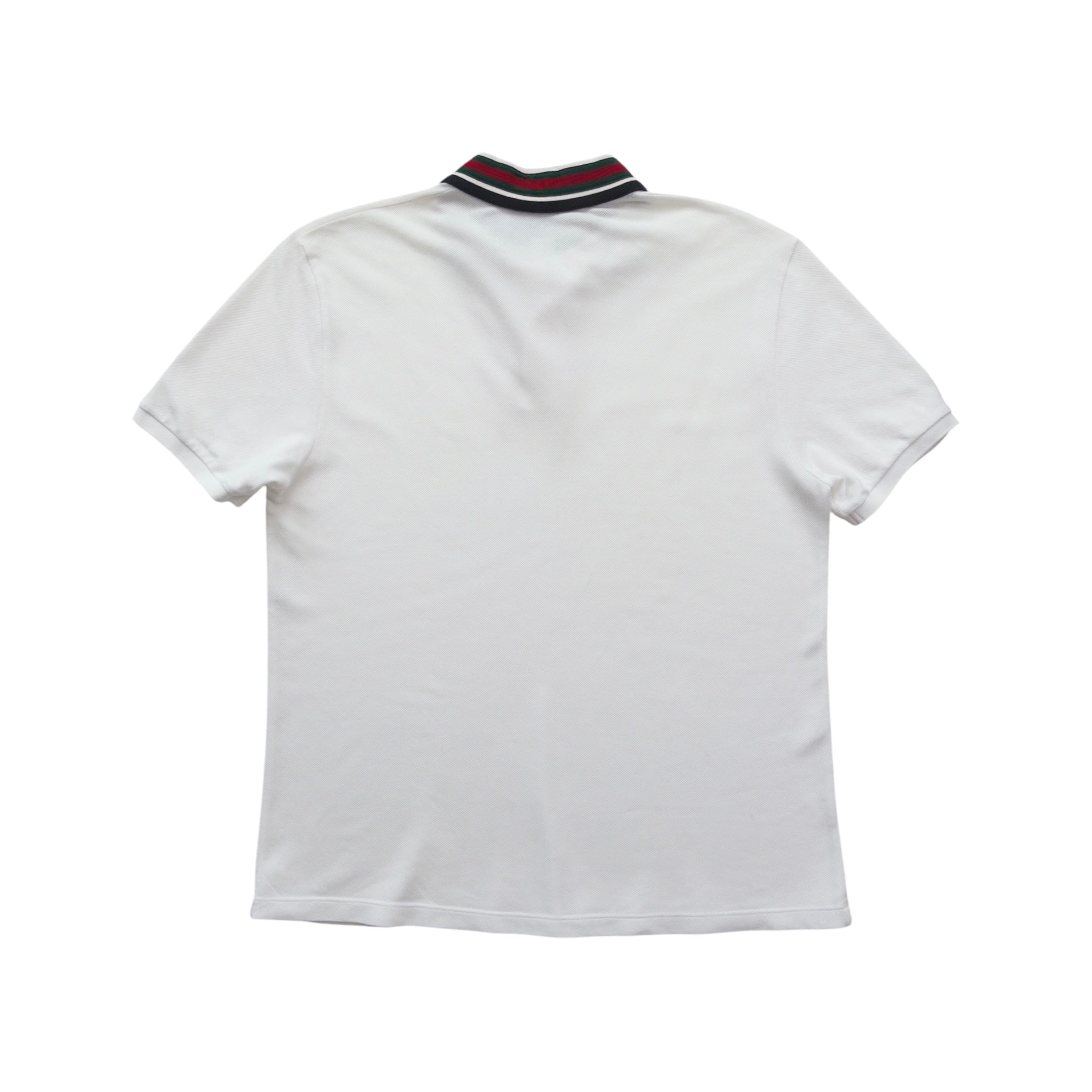 GUCCI WEB STRIPE COLLAR POLO T-SHIRT