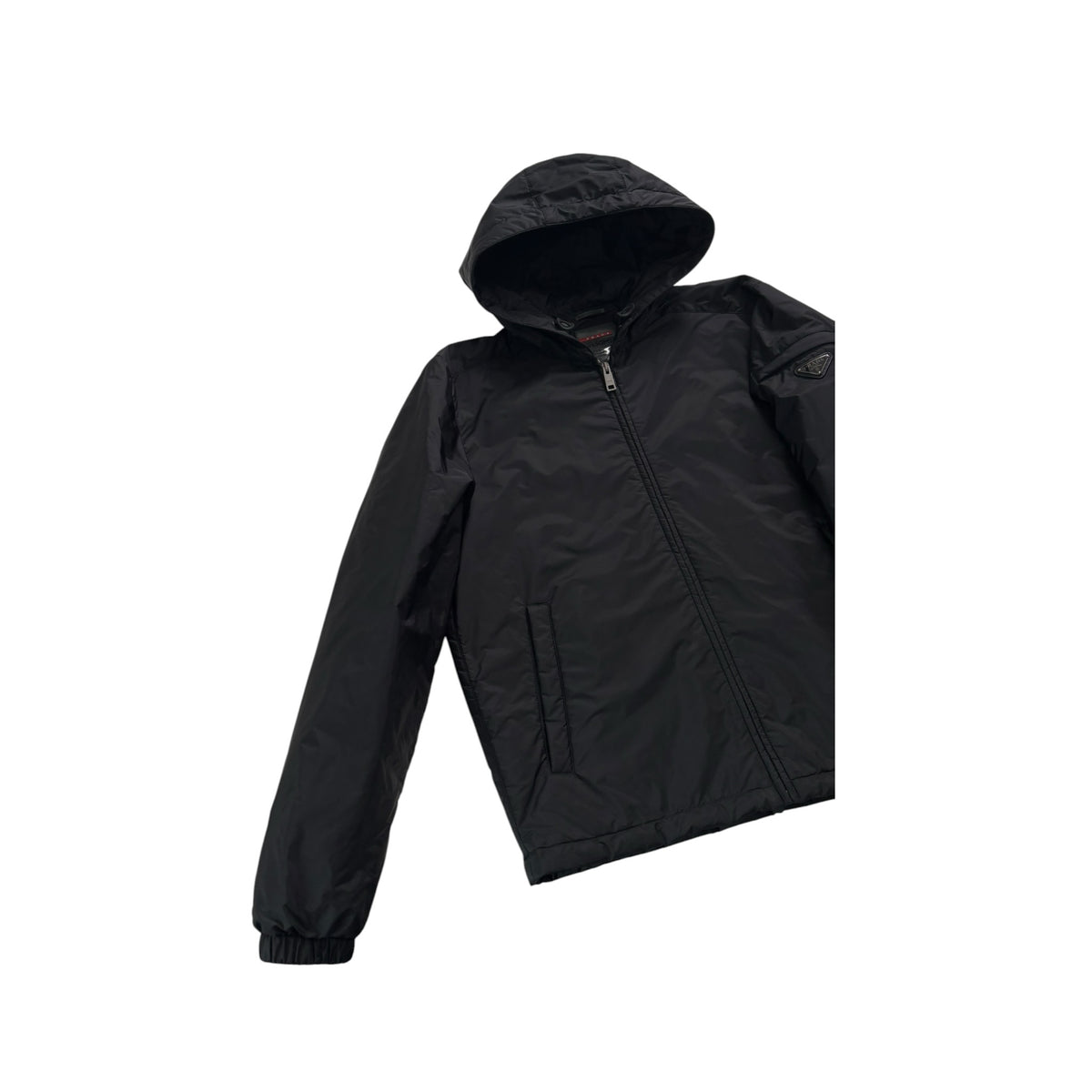 PRADA HOODED NYLON LIGHTWEIGHT JACKET