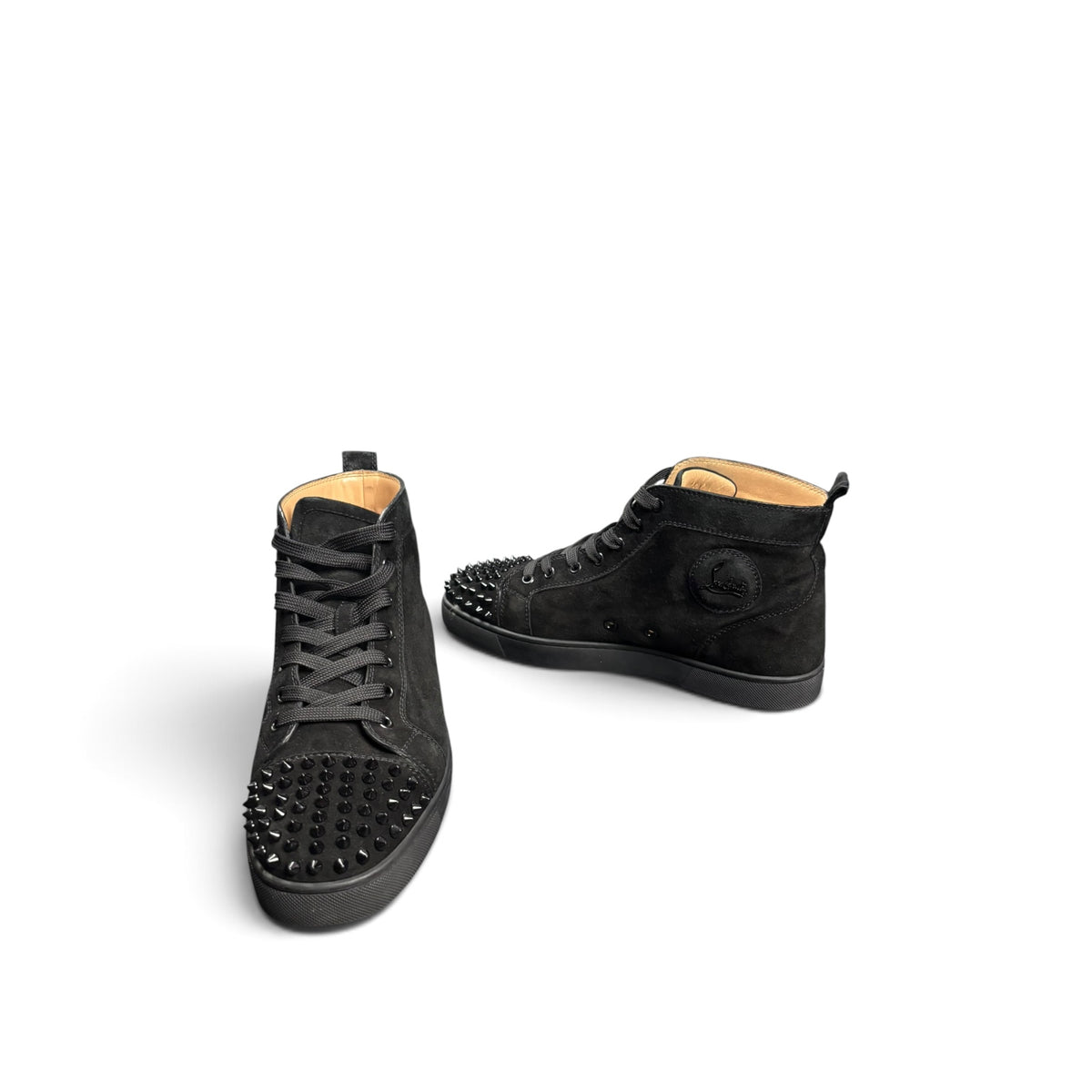 CHRISTIAN LOUBOUTIN LOUIS SPIKES HIGH-TOP SNEAKERS