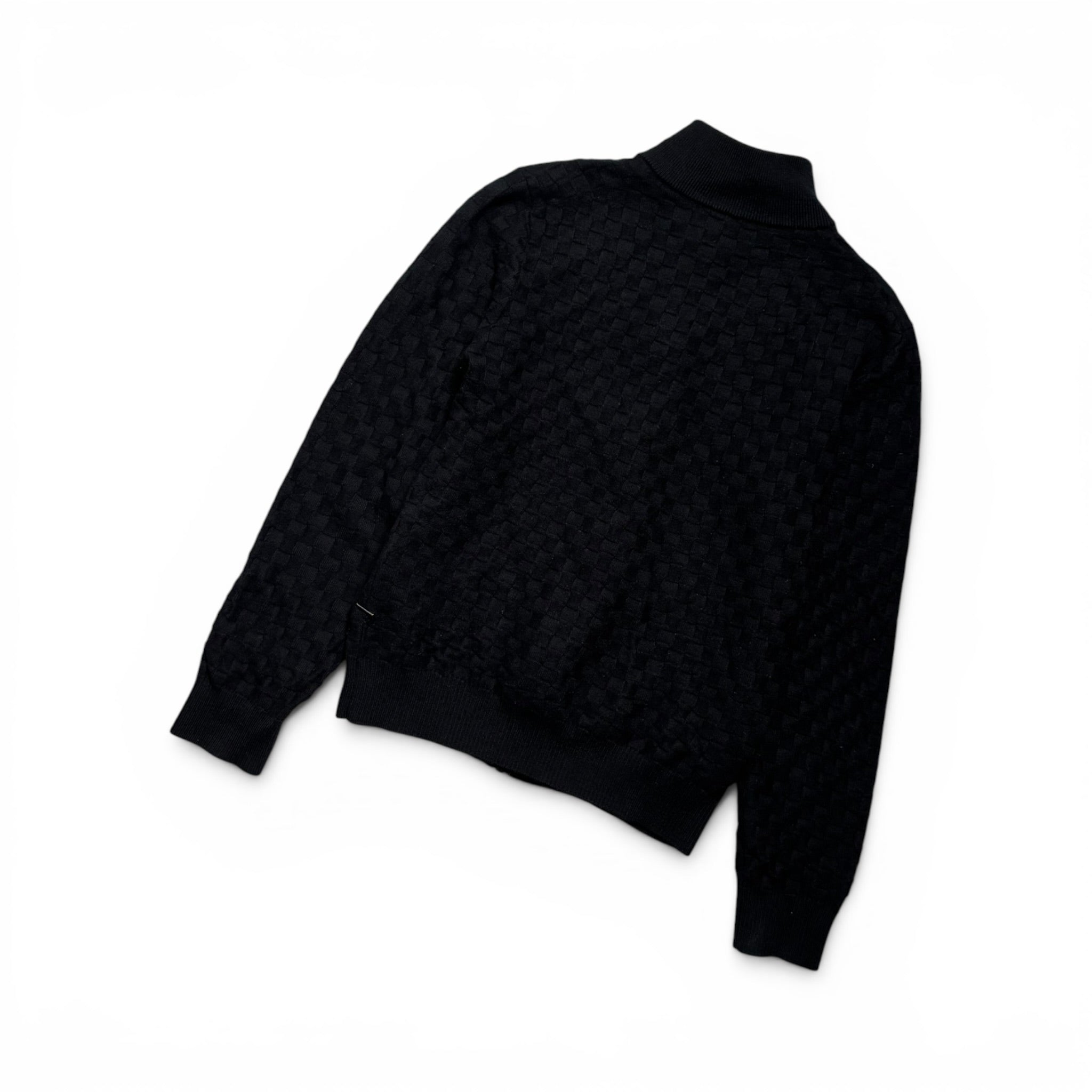 LOUIS VUITTON DAMIER SIGNATURE ZIP-THROUGH CARDIGAN