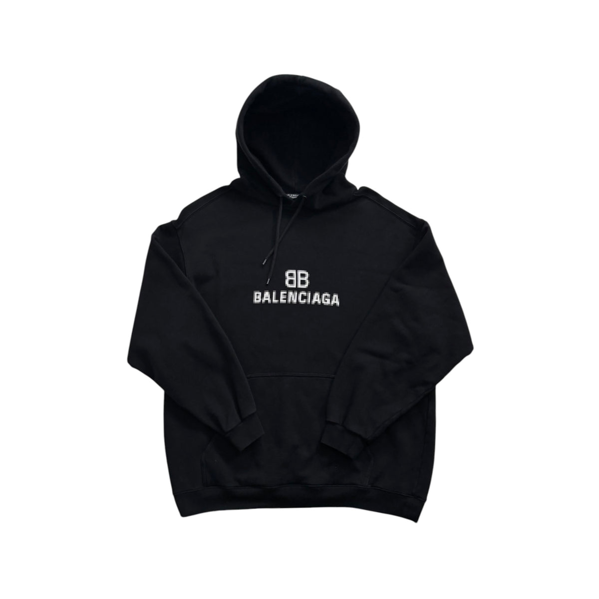 BALENCIAGA BLURRED LOGO TEXT HOODIE