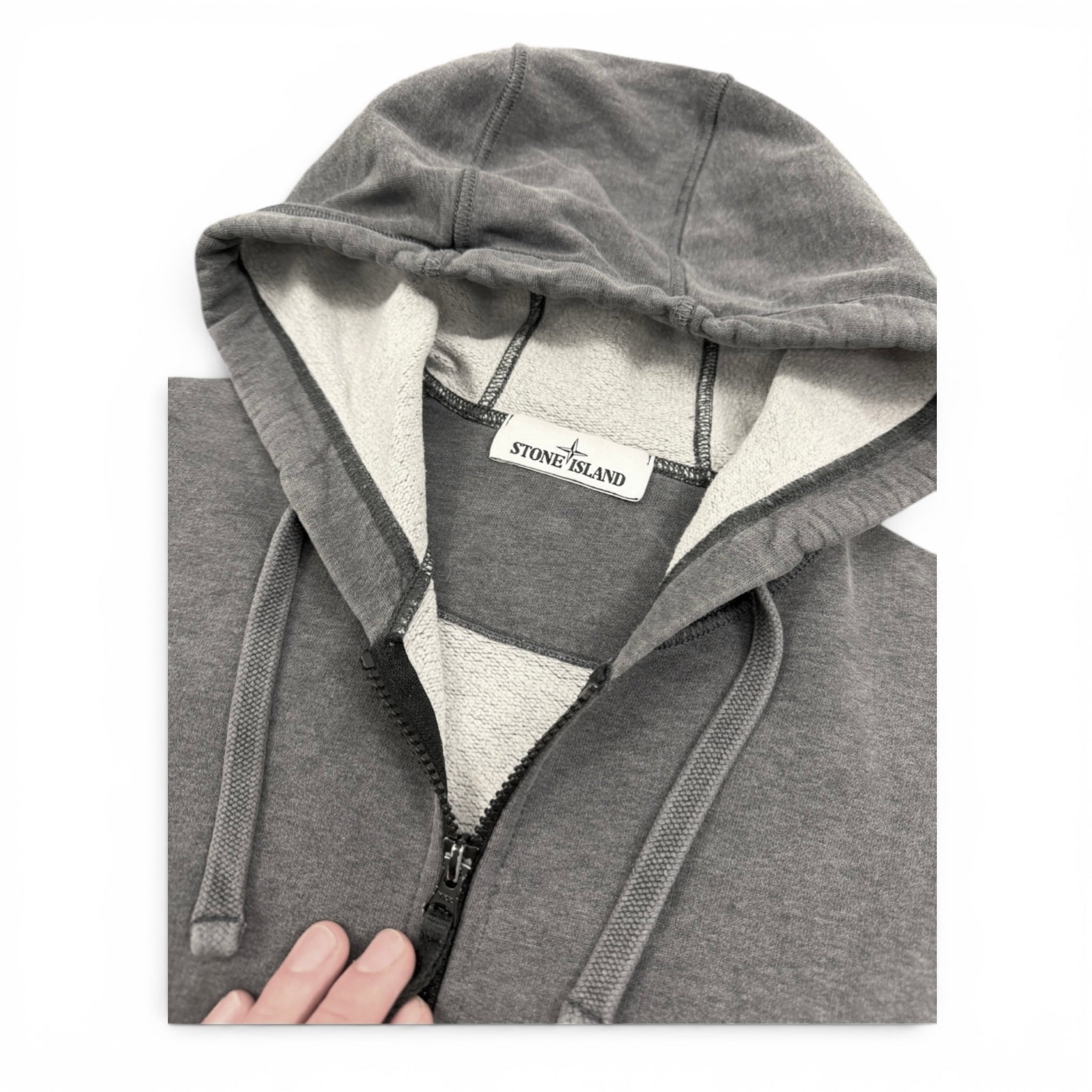 STONE ISLAND ZIP-UP HOODIE