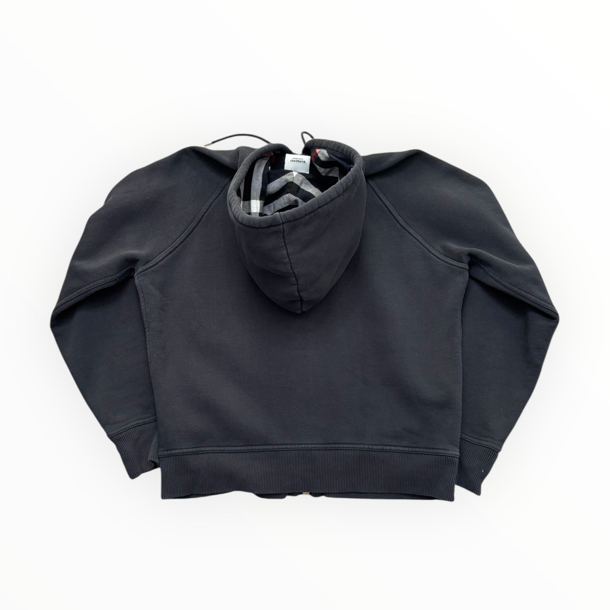 BURBERRY CHECK ZIP UP HOODIE