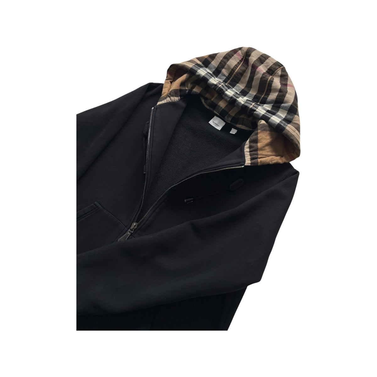 BURBERRY CHECK HOOD ZIP-UP