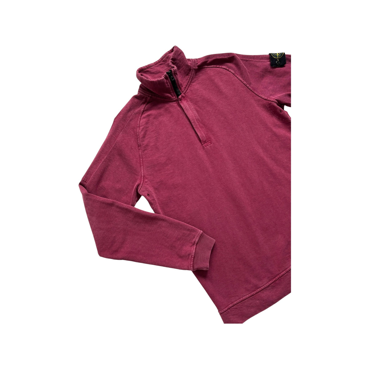 STONE ISLAND HALF ZIP-UP SWEATSHIRT