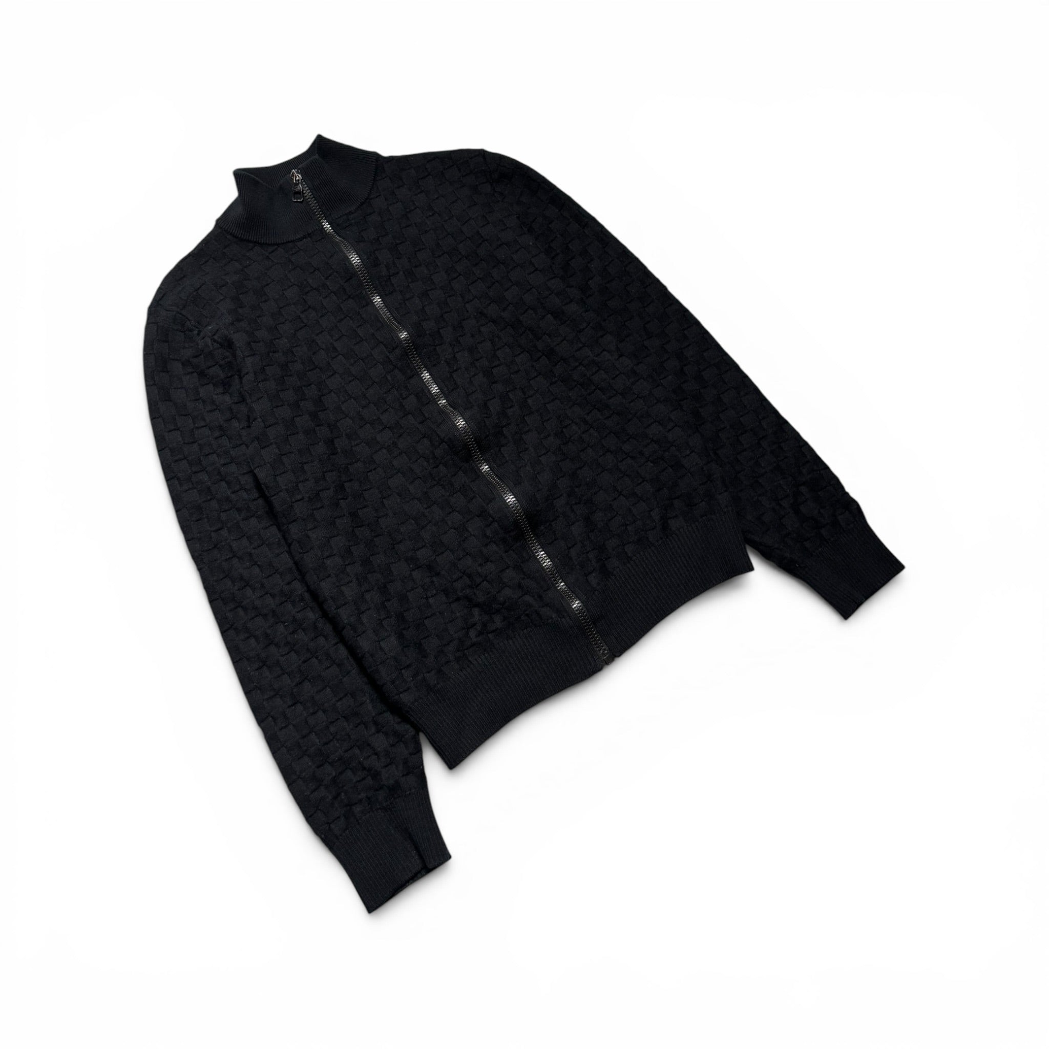 LOUIS VUITTON DAMIER SIGNATURE ZIP-THROUGH CARDIGAN