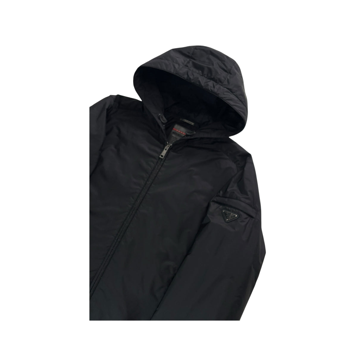 PRADA HOODED NYLON LIGHTWEIGHT JACKET