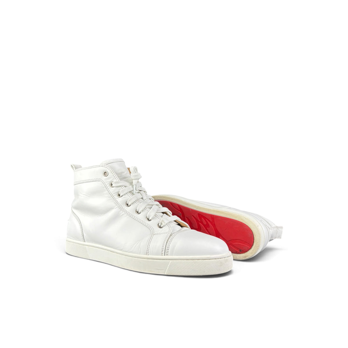 CHRISTIAN LOUBOUTIN HIGH TOP CALF LEATHER SNEAKERS