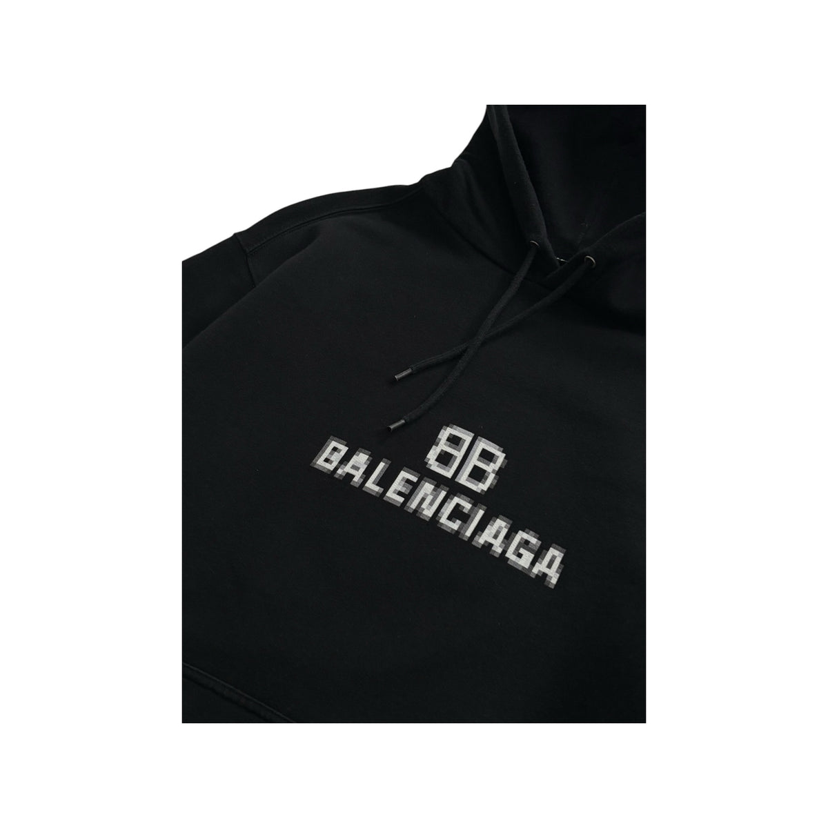 BALENCIAGA BLURRED LOGO TEXT HOODIE