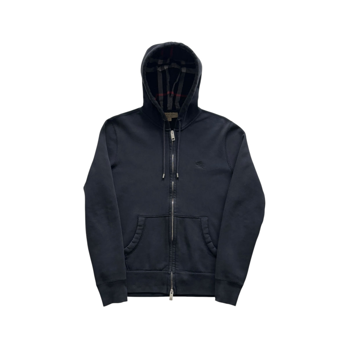 BURBERRY ZIP-UP CHECK HOODIE