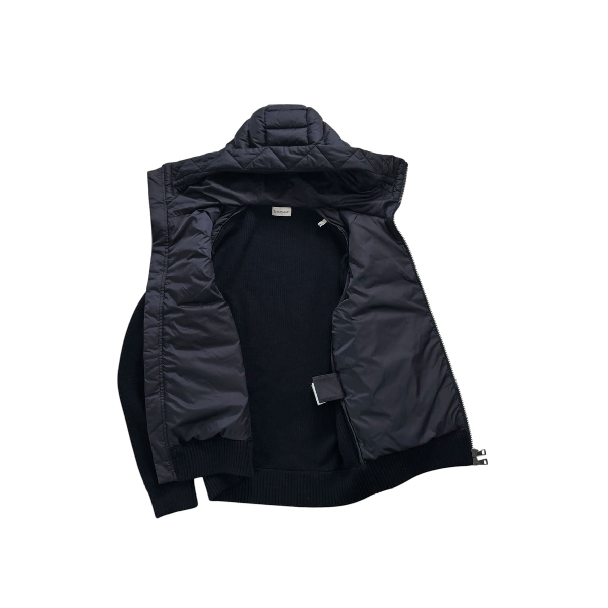 MONCLER HOODED PADDED CARDIGAN TRICOT