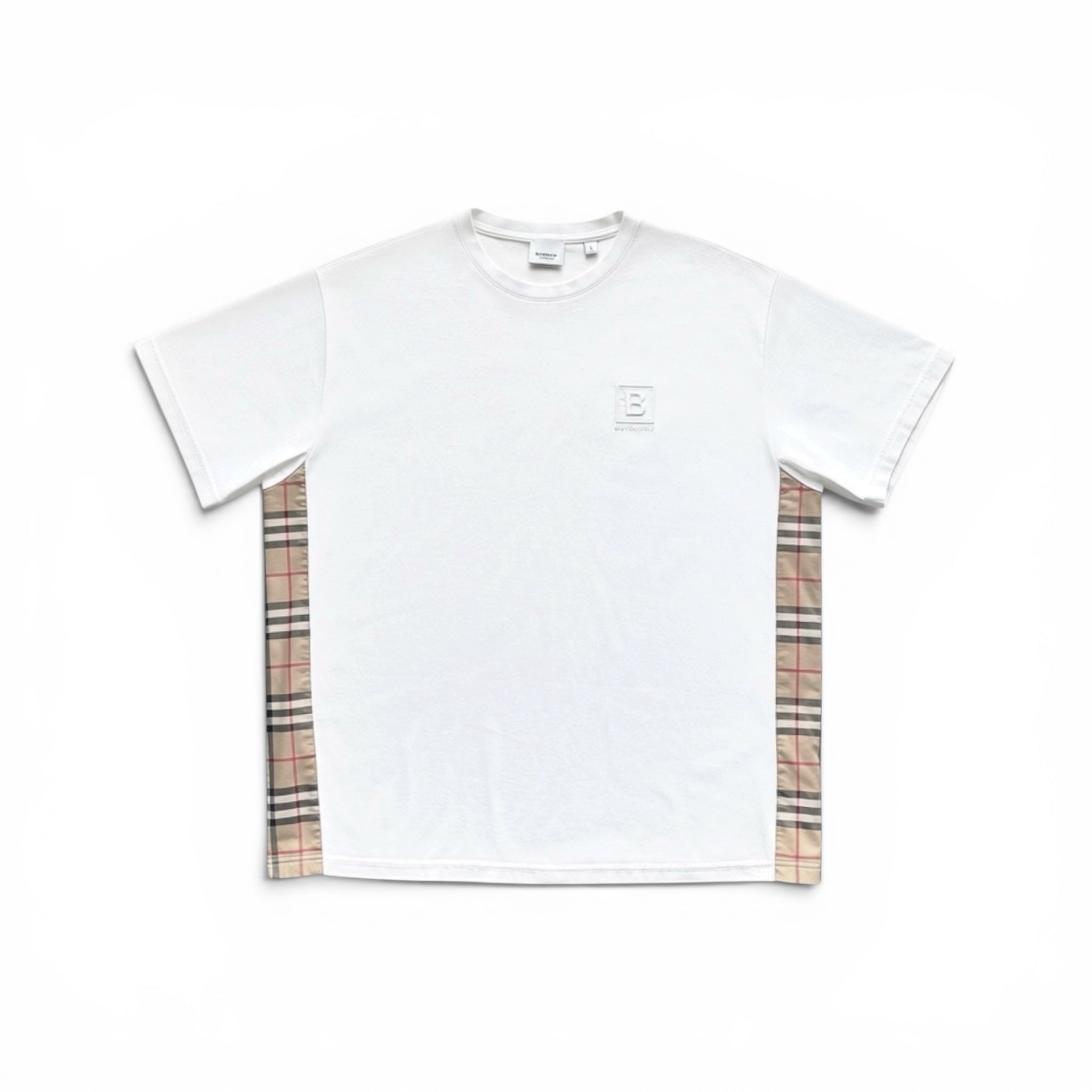 BURBERRY CHECK PANEL T-SHIRT