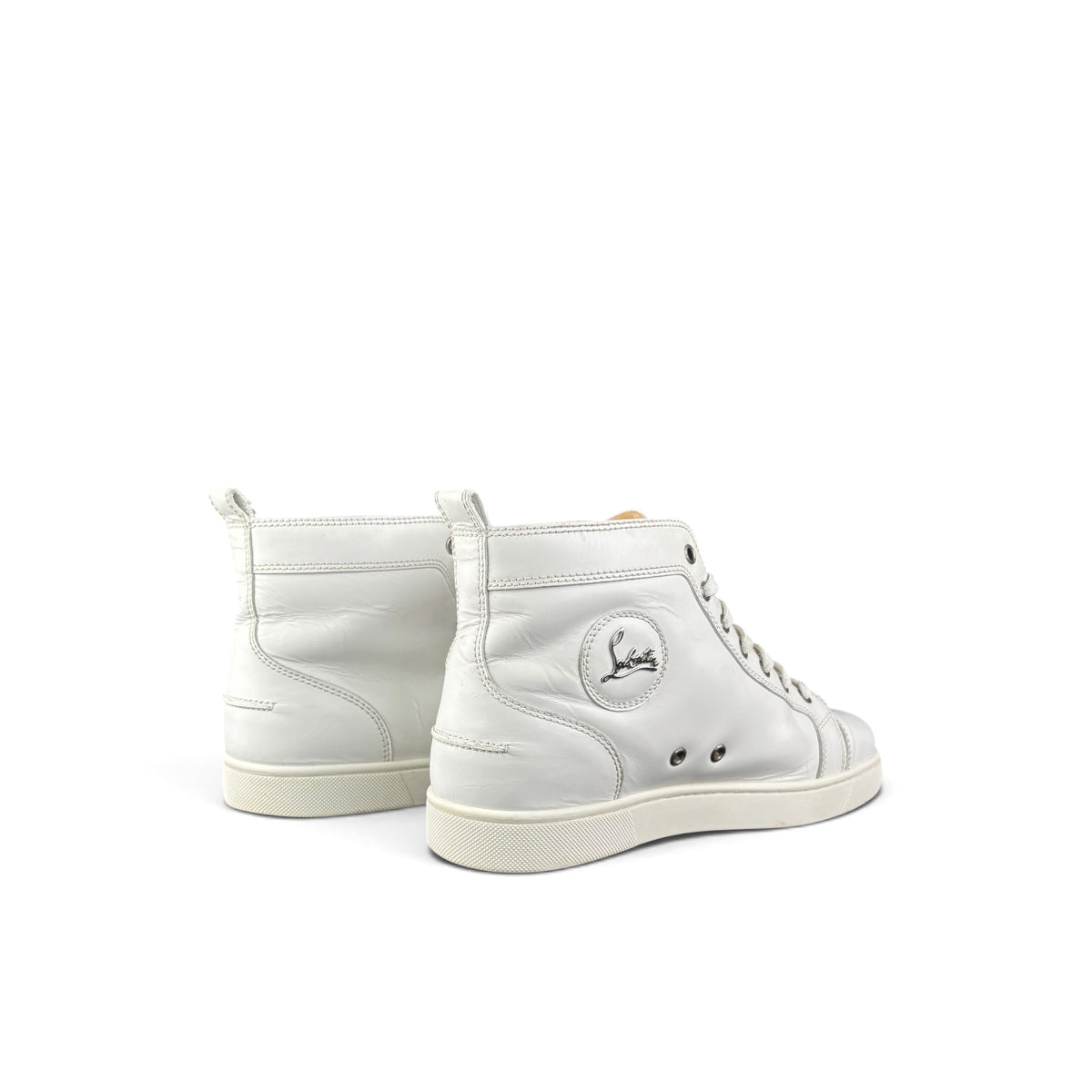 CHRISTIAN LOUBOUTIN HIGH TOP CALF LEATHER SNEAKERS