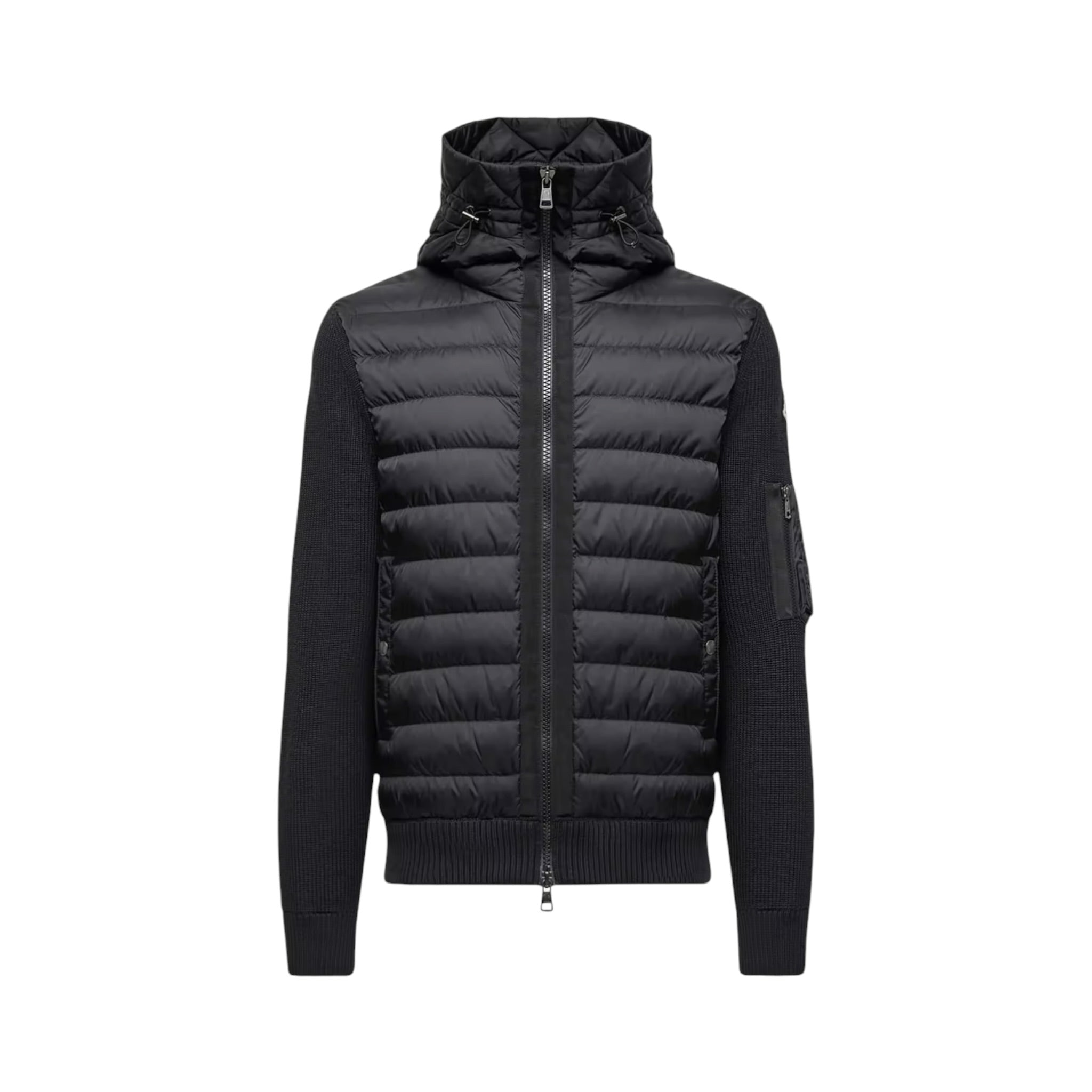 MONCLER PADDED HOODED CARDIGAN