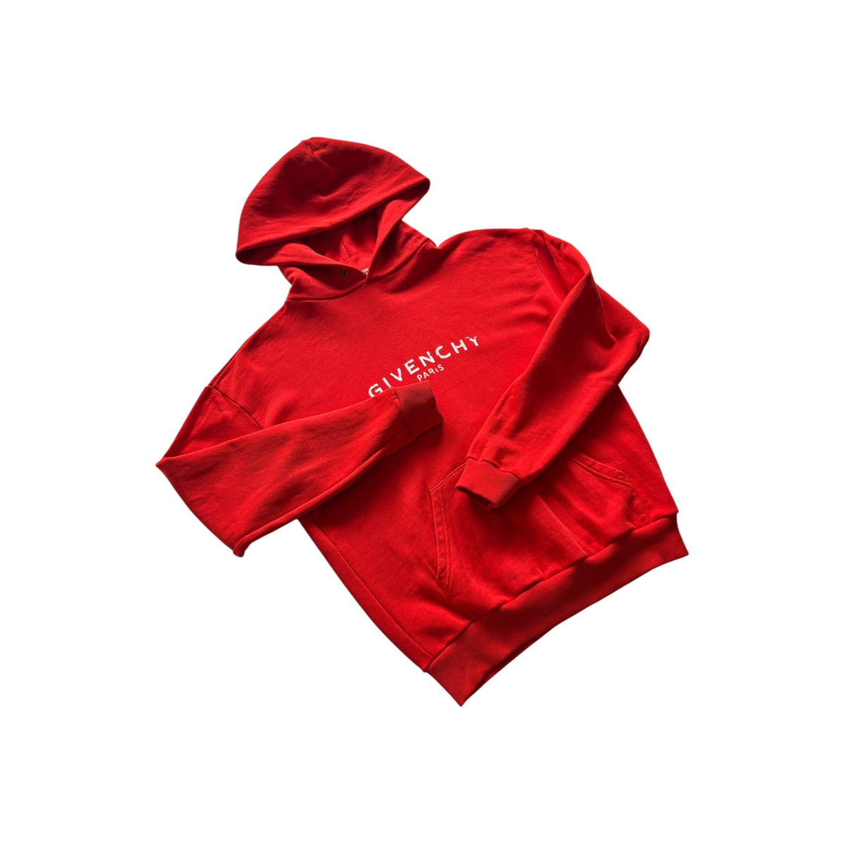GIVENCHY DESTROYED LOGO TEXT HOODIE