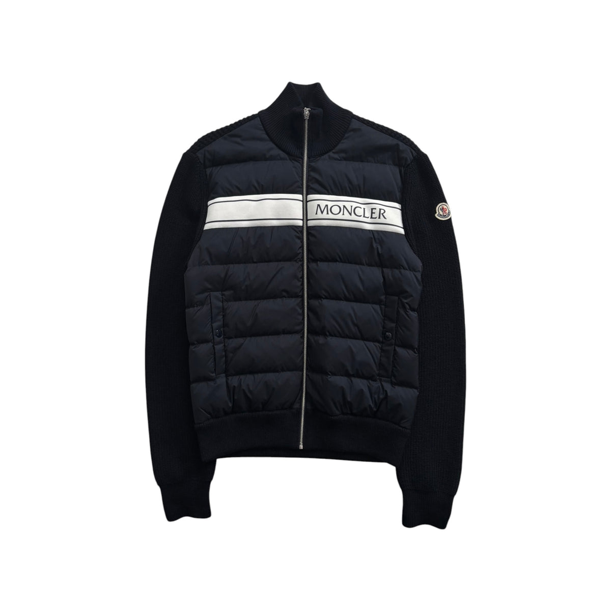 MONCLER LOGO PADDED CARDIGAN