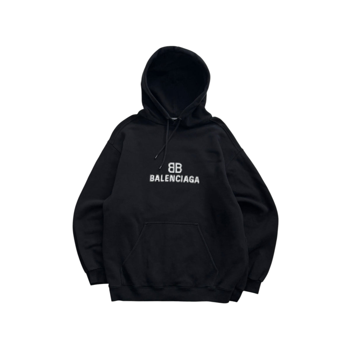 BALENCIAGA BLURRED LOGO TEXT HOODIE