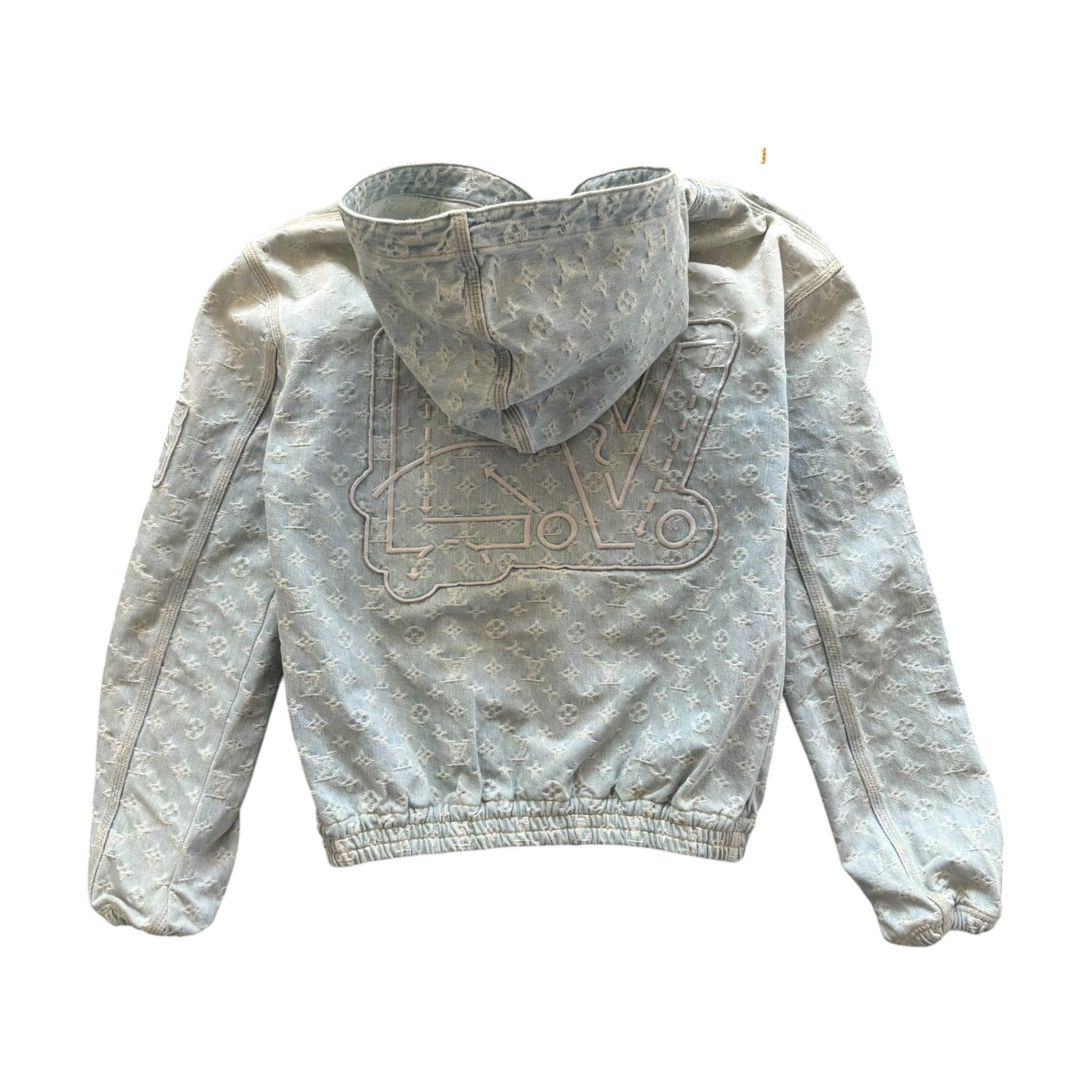 LOUIS VUITTON X NBA HOODED DENIM JACKET