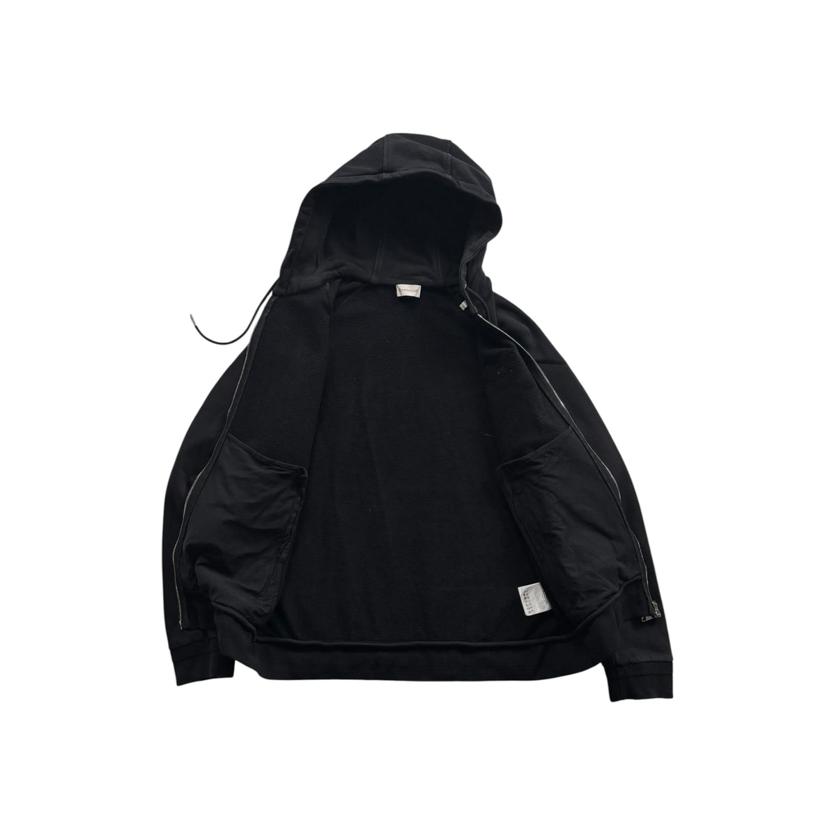MONCLER ZIP-UP TRIPLE LOGO HOODIE