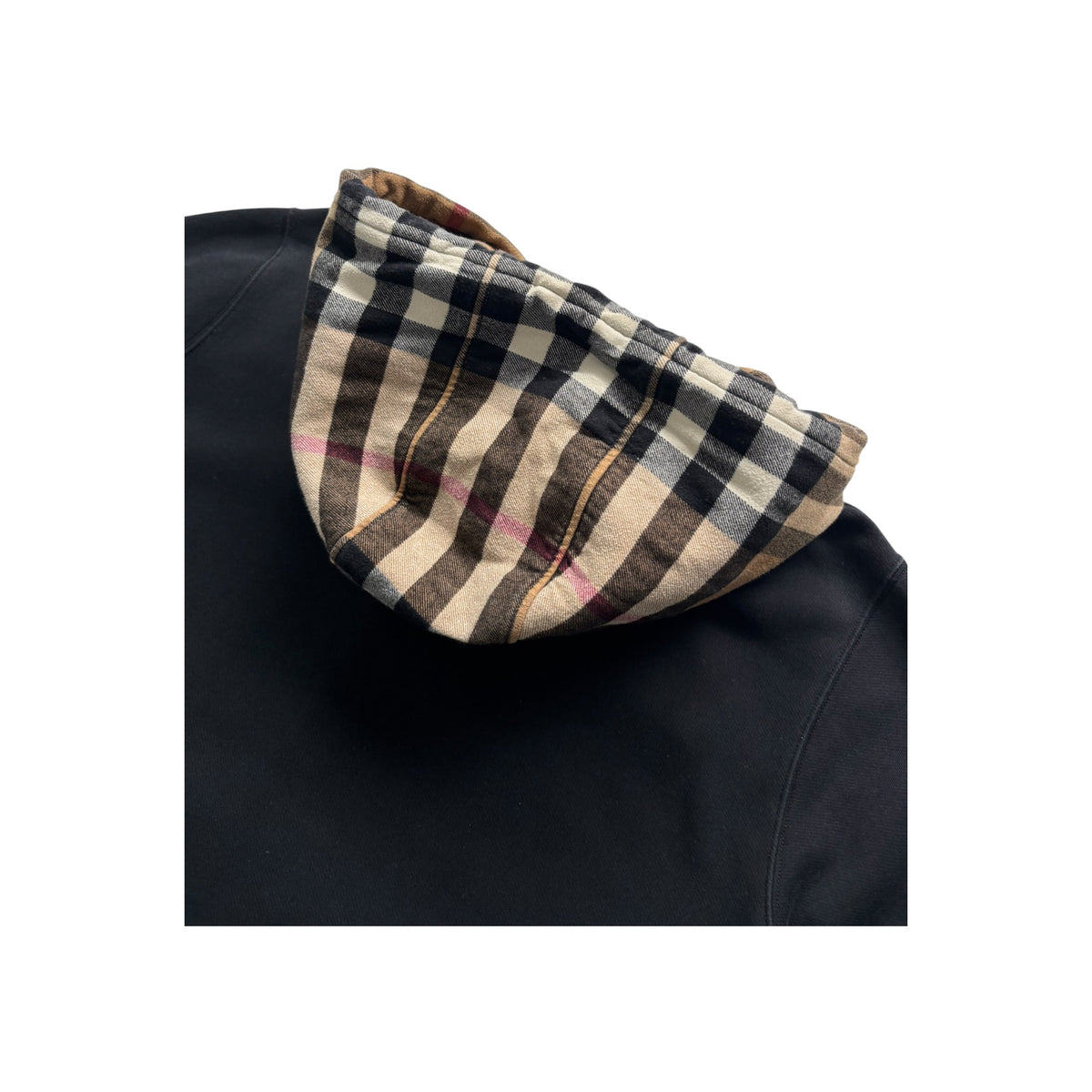 BURBERRY CHECK HOOD ZIP-UP