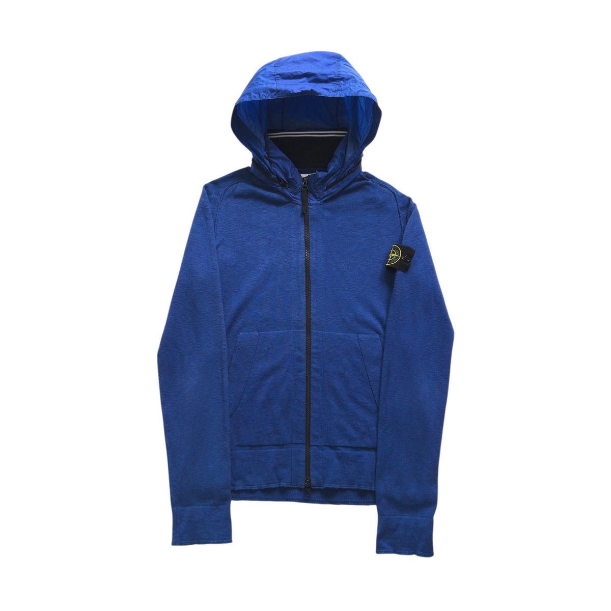 STIONE ISLAND ZIP-UP KNIT HOODIE