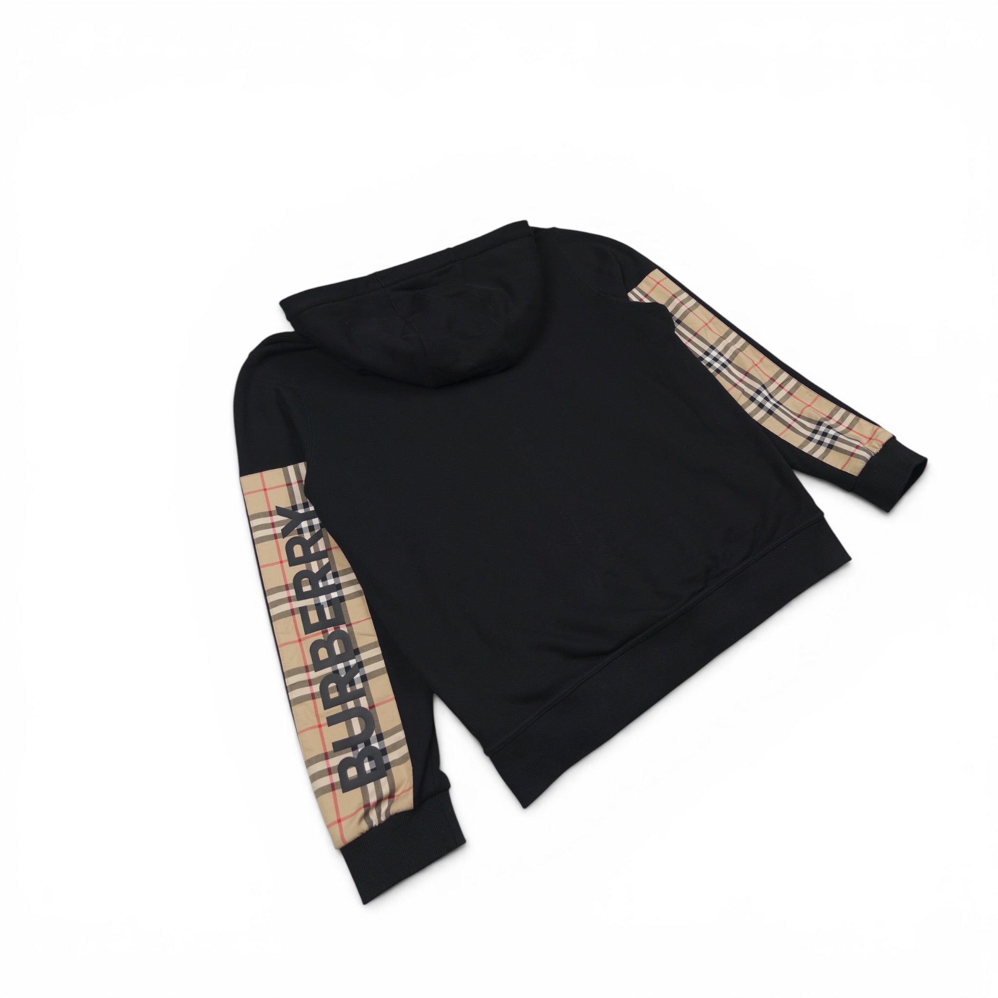 BURBERRY CHECK ZIP-UP HOODIE