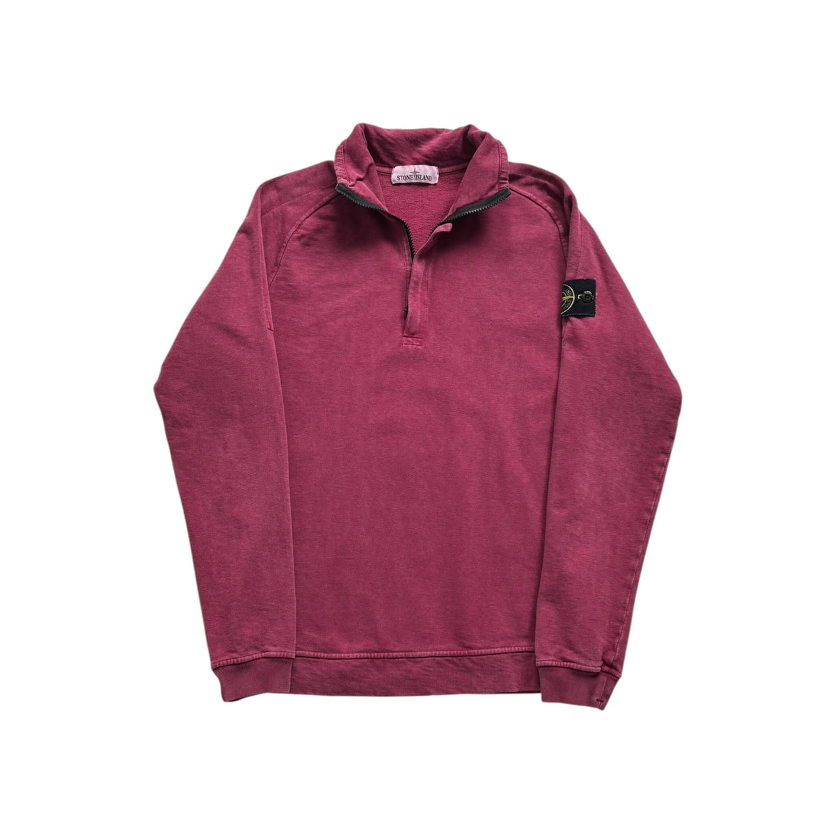 STONE ISLAND HALF ZIP-UP SWEATSHIRT