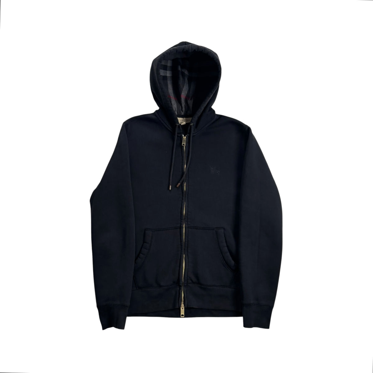 BURBERRY CHECK ZIP-UP HOODIE