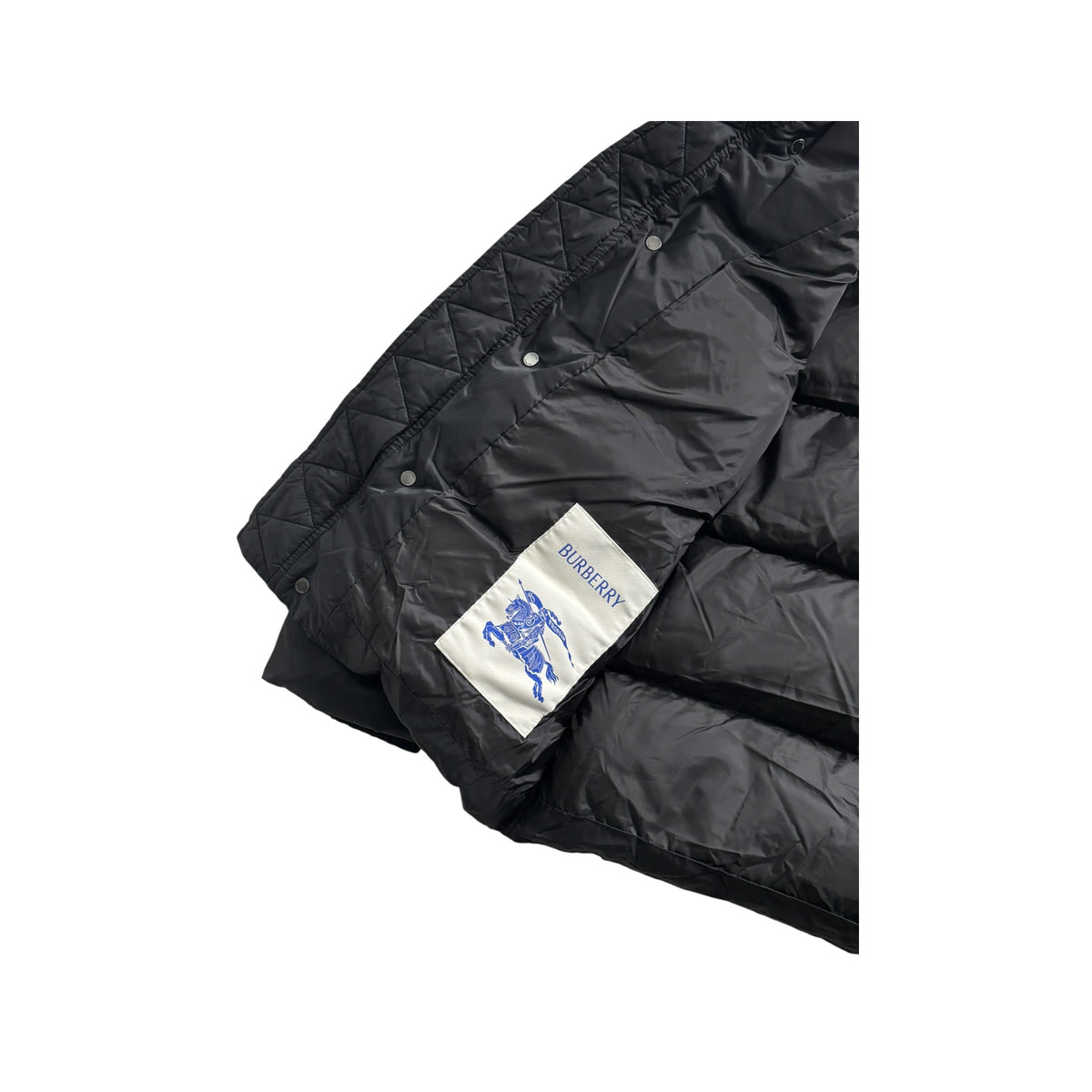 BURBERRY HALSBY CHECK COLLAR HOODED DOWN JACKET