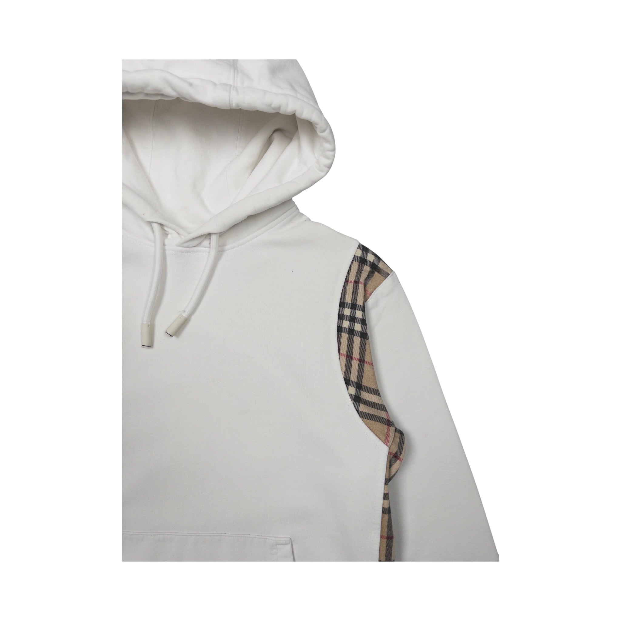 BURBERRY CHECK PANEL HOODIE