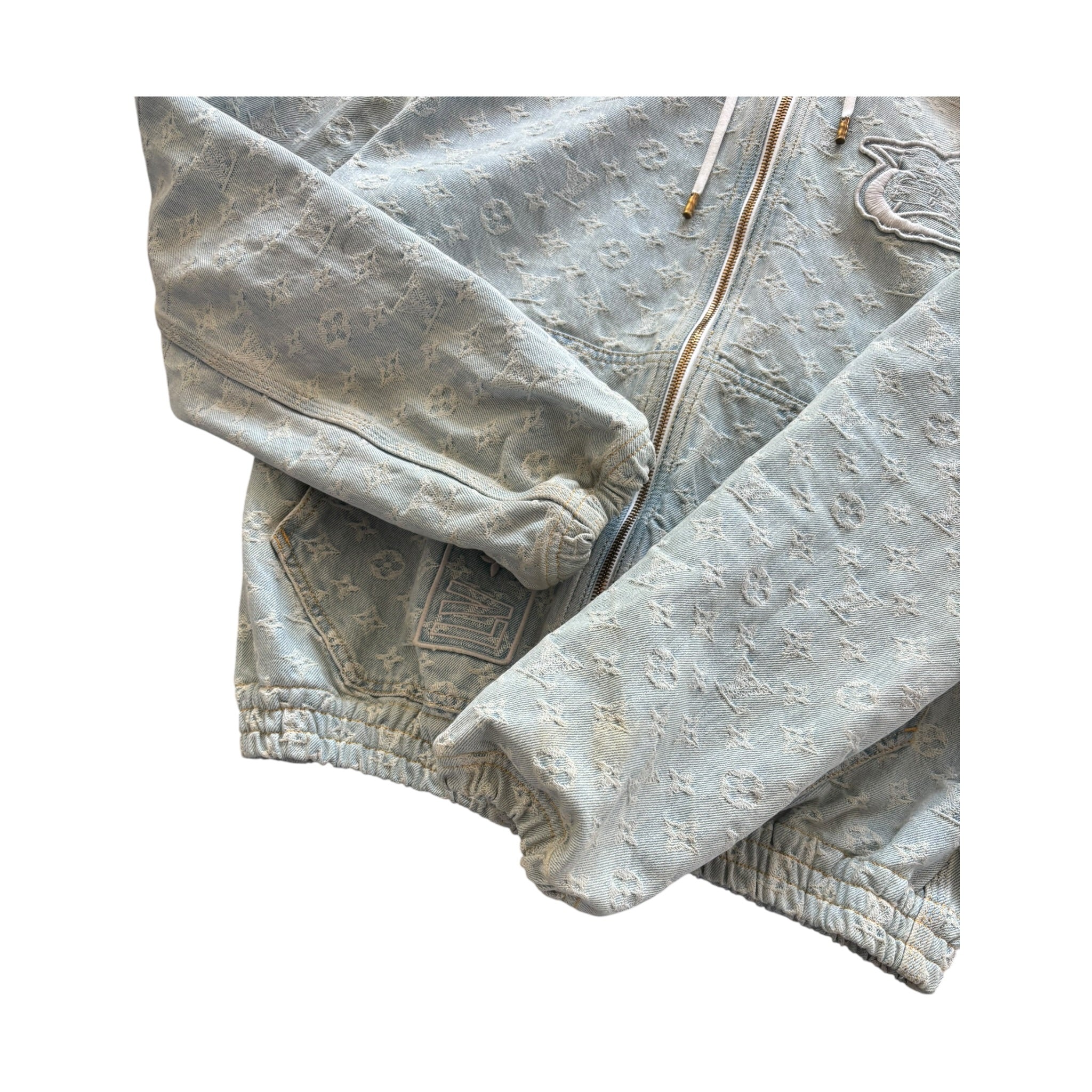 LOUIS VUITTON X NBA HOODED DENIM JACKET