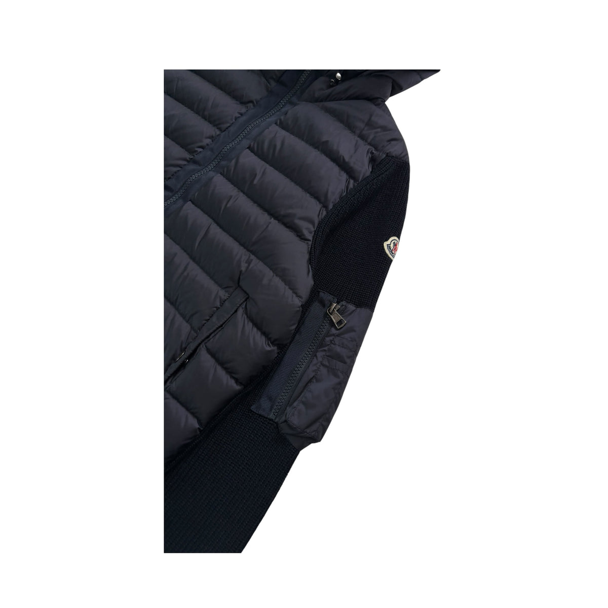 MONCLER HOODED PADDED CARDIGAN TRICOT