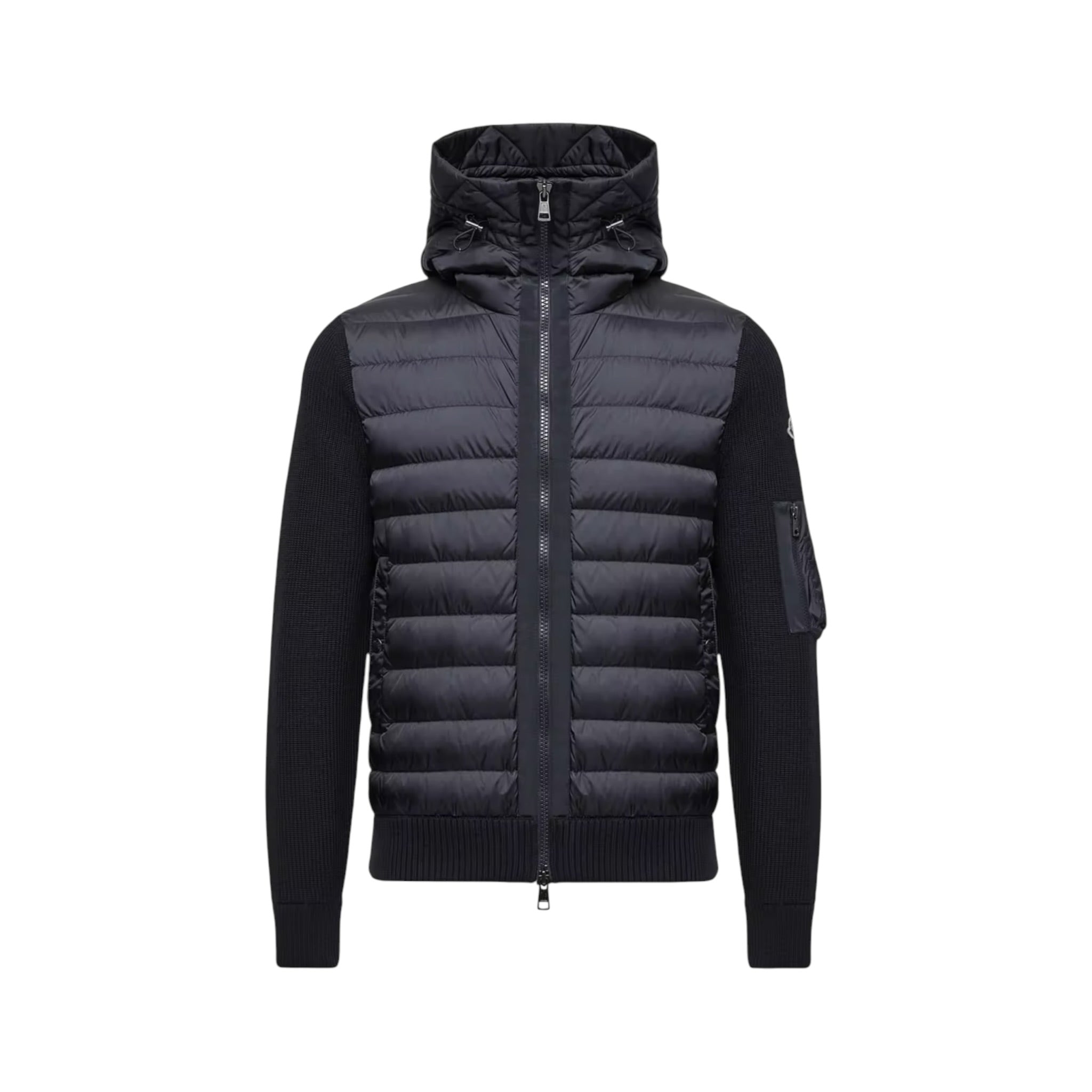 MONCLER PADDED HOODED CARDIGAN