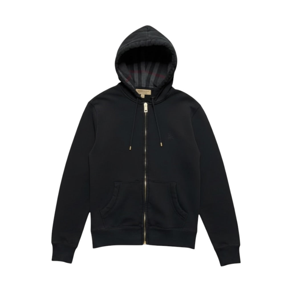 BURBERRY CHECK ZIP-UP HOODIE