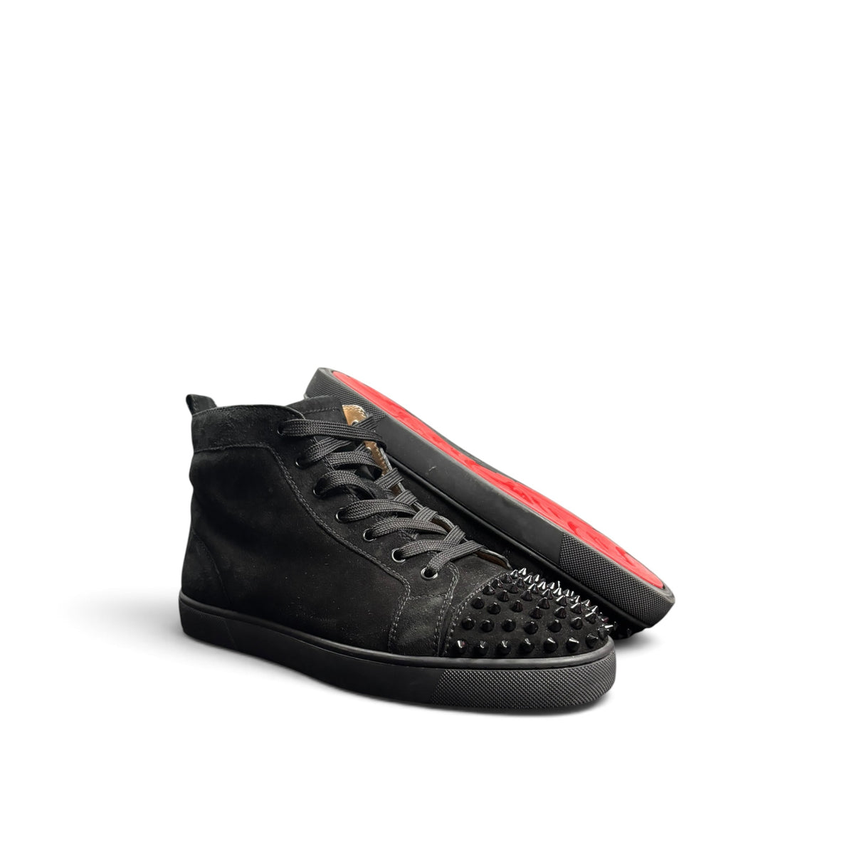 CHRISTIAN LOUBOUTIN LOUIS SPIKES HIGH-TOP SNEAKERS