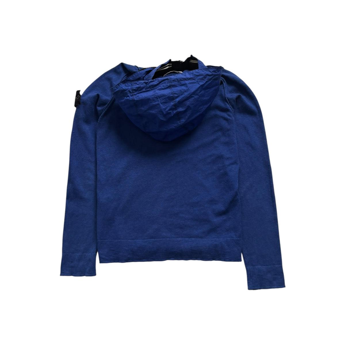 STIONE ISLAND ZIP-UP KNIT HOODIE