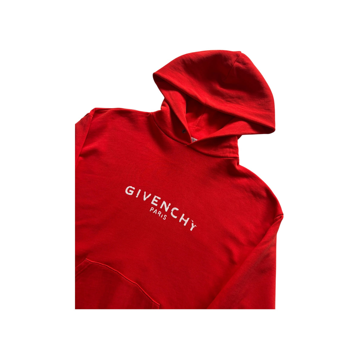 GIVENCHY DESTROYED LOGO TEXT HOODIE