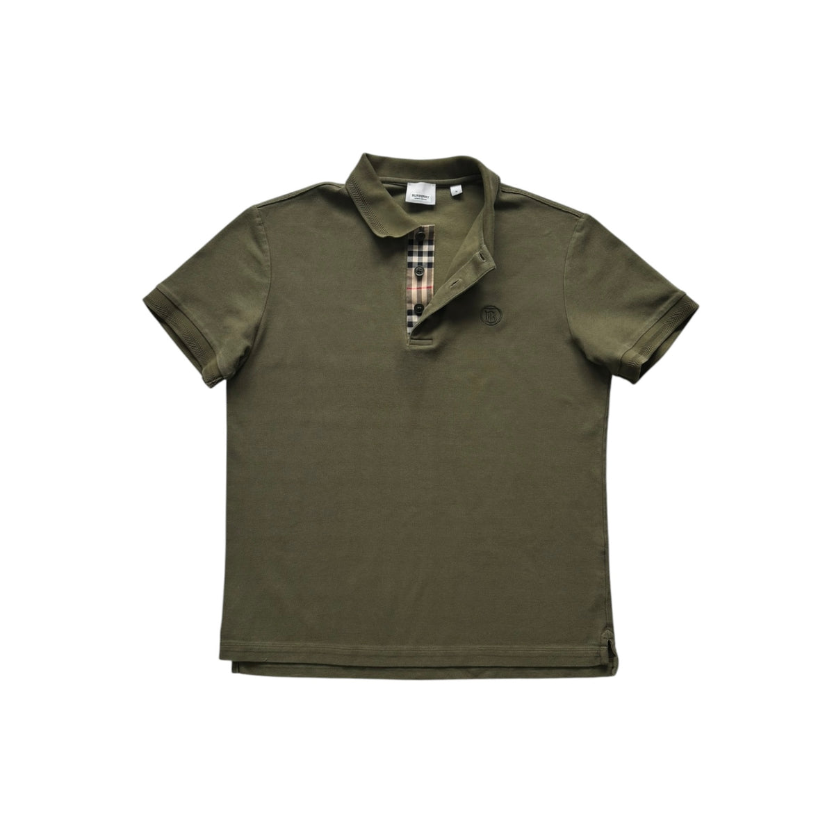 BURBERRY CHECK COLLAR POLO T-SHIRT