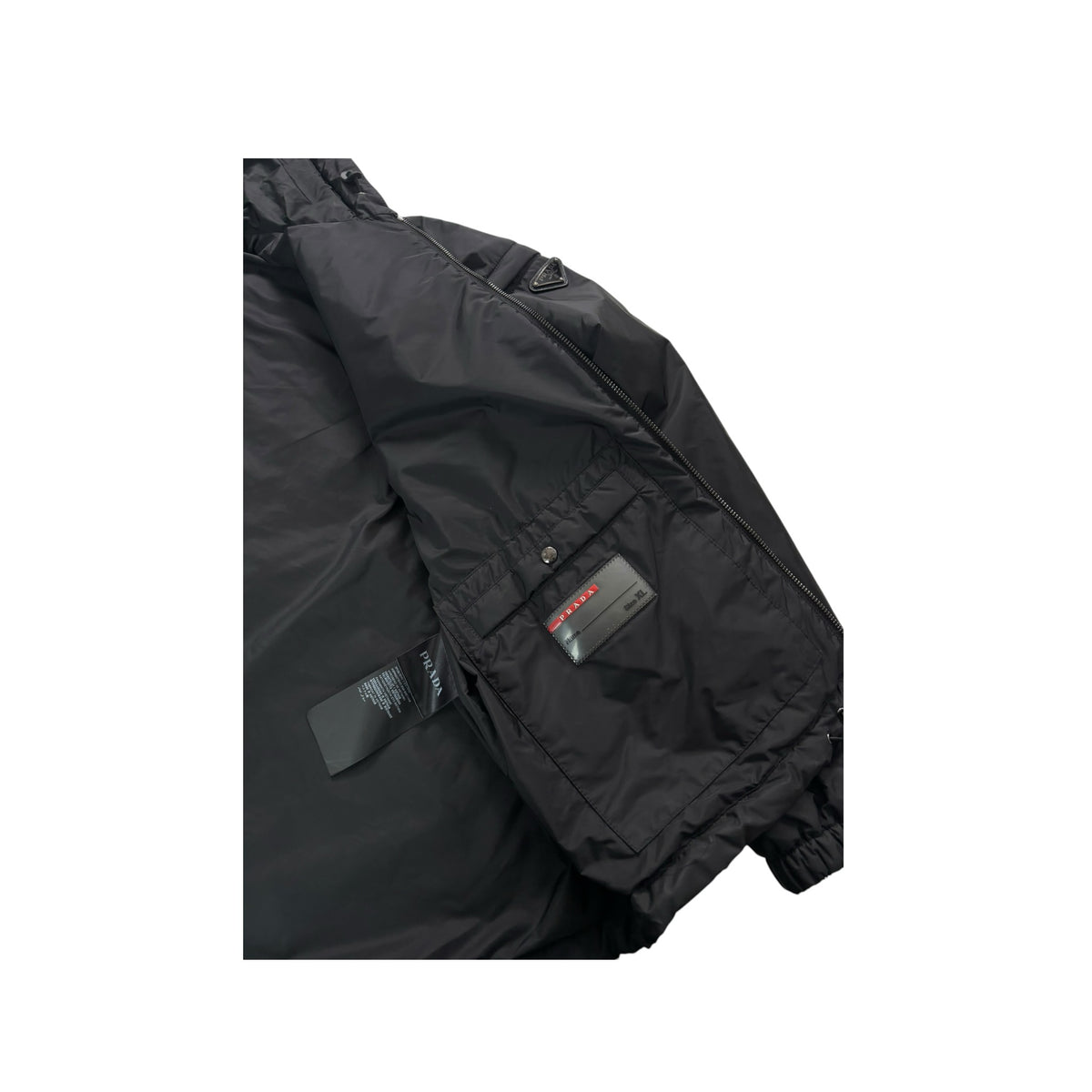 PRADA HOODED NYLON LIGHTWEIGHT JACKET