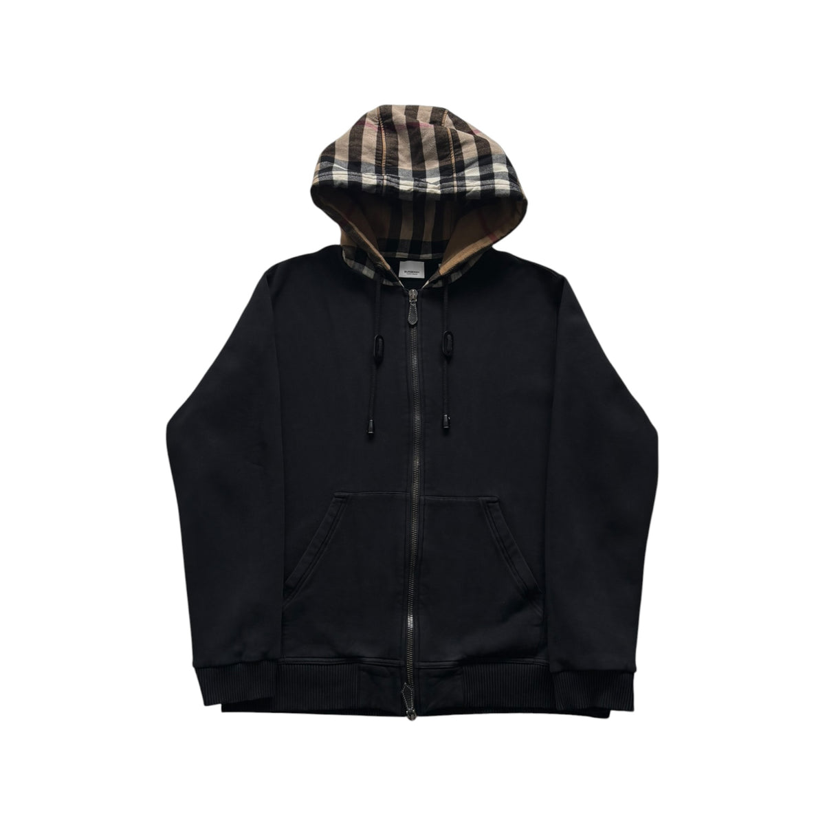 BURBERRY CHECK HOOD ZIP-UP