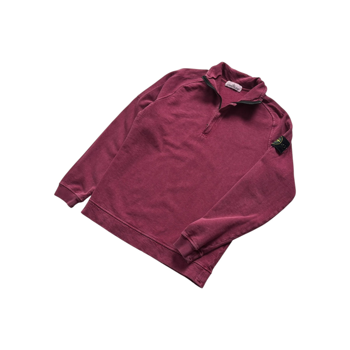 STONE ISLAND HALF ZIP-UP SWEATSHIRT