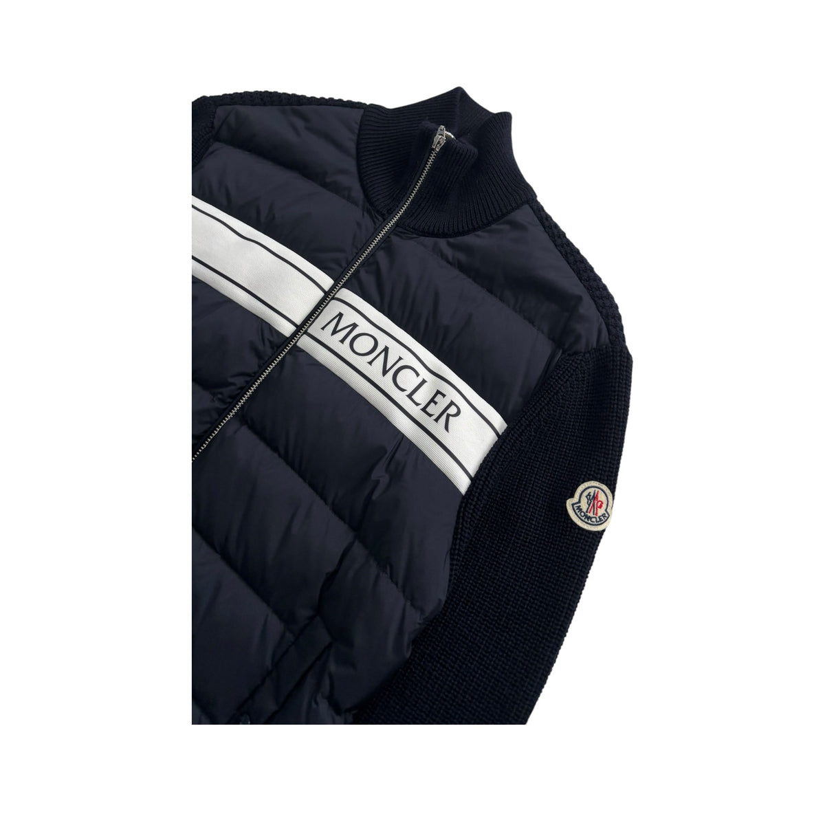 MONCLER LOGO PADDED CARDIGAN
