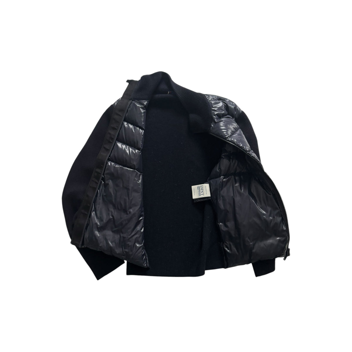 MONCLER PADDED TRICOLOR CARDIGAN
